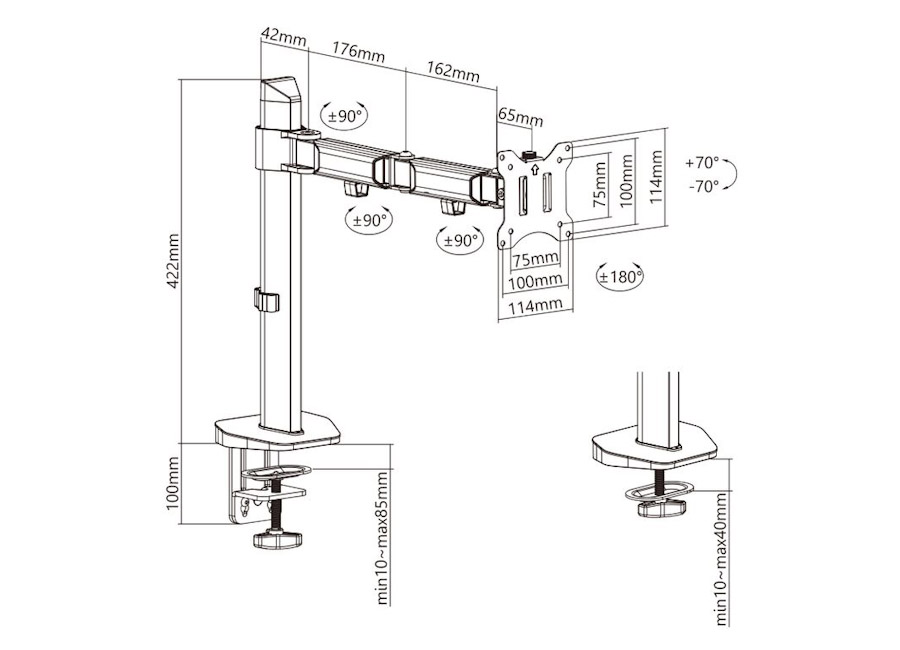  Exell EXi-M41   17"-32", VESA 100x100 ,  9 