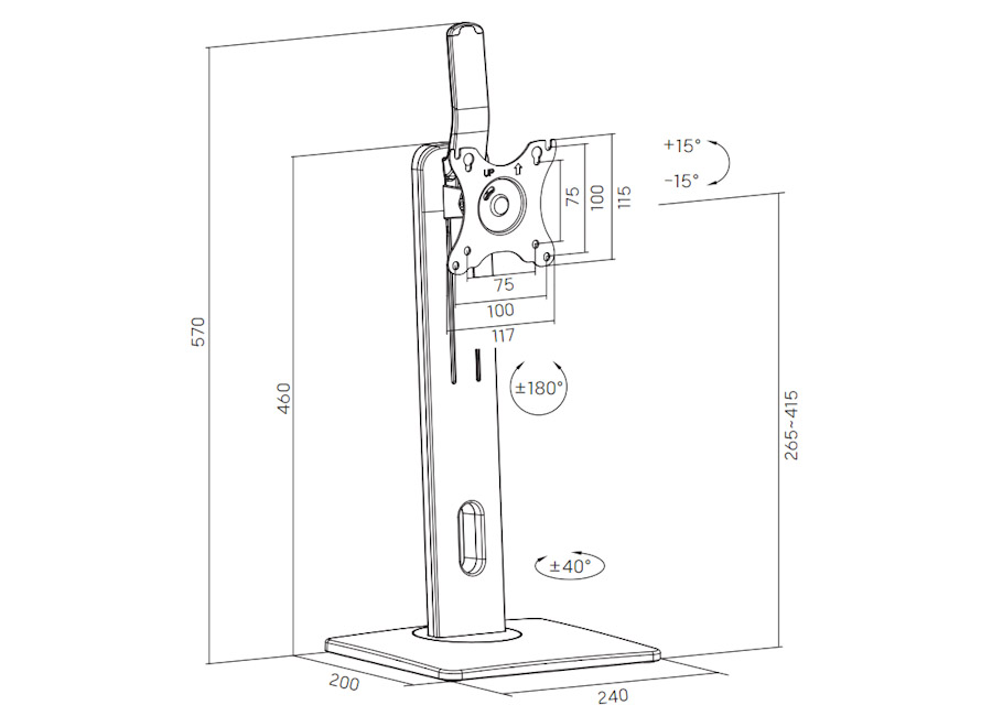  Exell EXi-MT51   17"-32", VESA 100x100 ,  7 